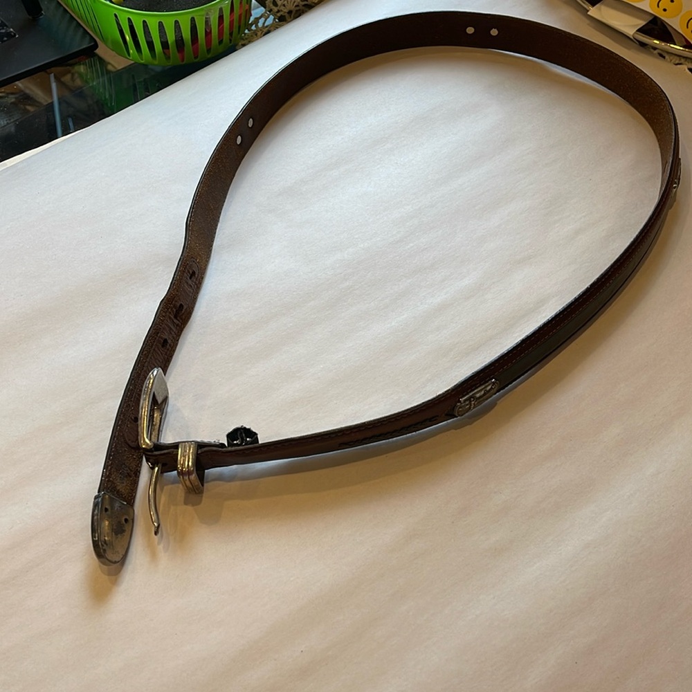 Onyx by Brighton Men’s Leather Belt – Golf Theme, 46” Long, Genuine Leather